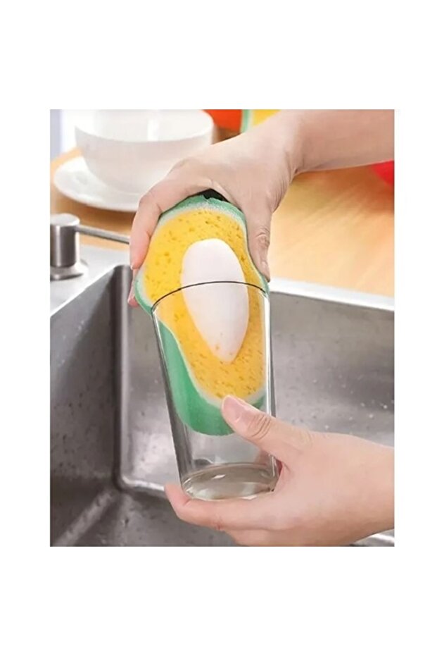 Mango-shaped kitchen sponge - 1