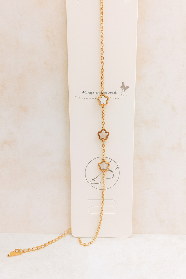 Sedefli halhal yonca Halhal Gold halhal - 1