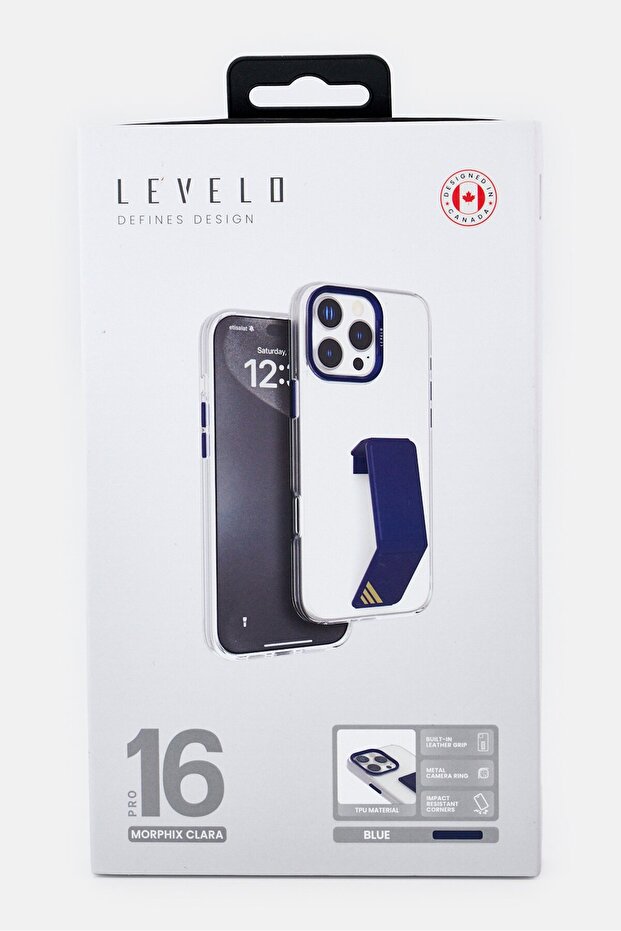 iPhone 16 Pro Morphix Clara Grip Stand Protective Case, Transparent - 2