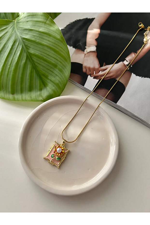 Ayçiçeği İnci Kolye - 4