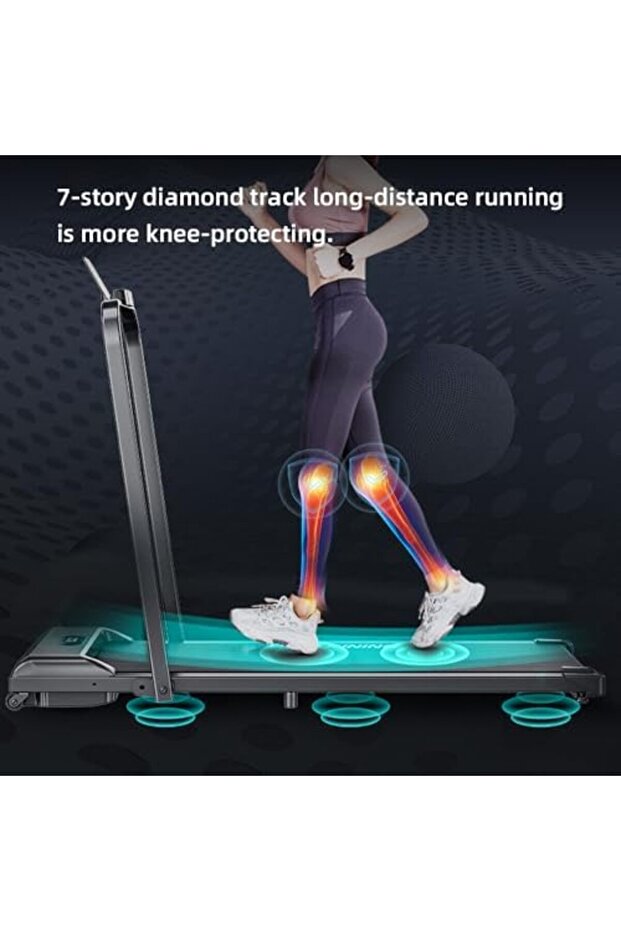 Under Desk Walking Pad 3 In 1 Folding Large Treadmill For Office, 2.5hp Low-noise With Led Display - 3