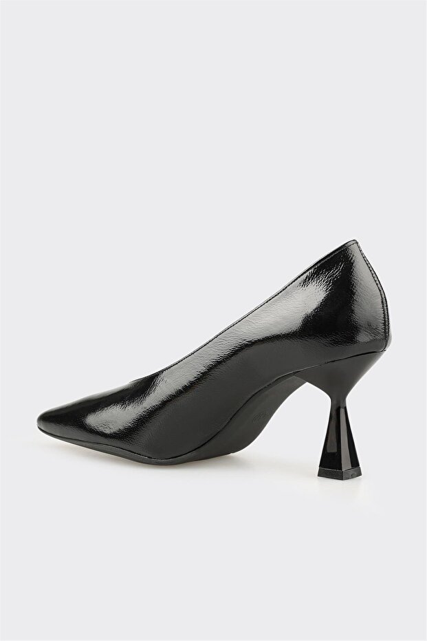 Siyah Deri Kadın Stiletto - 3
