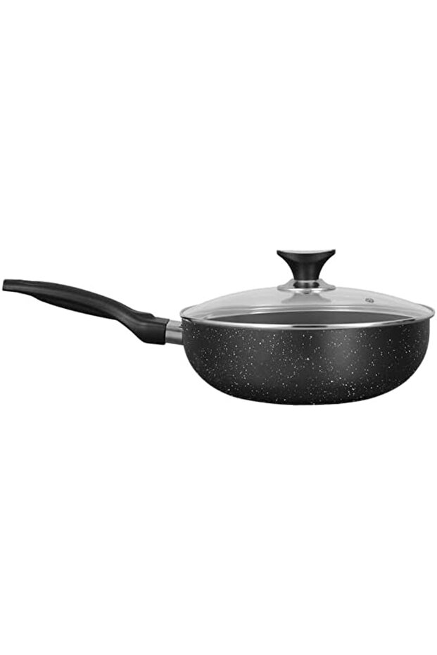 Classic Non Stick Wok 30cm & 5L Capacity, Black Granite