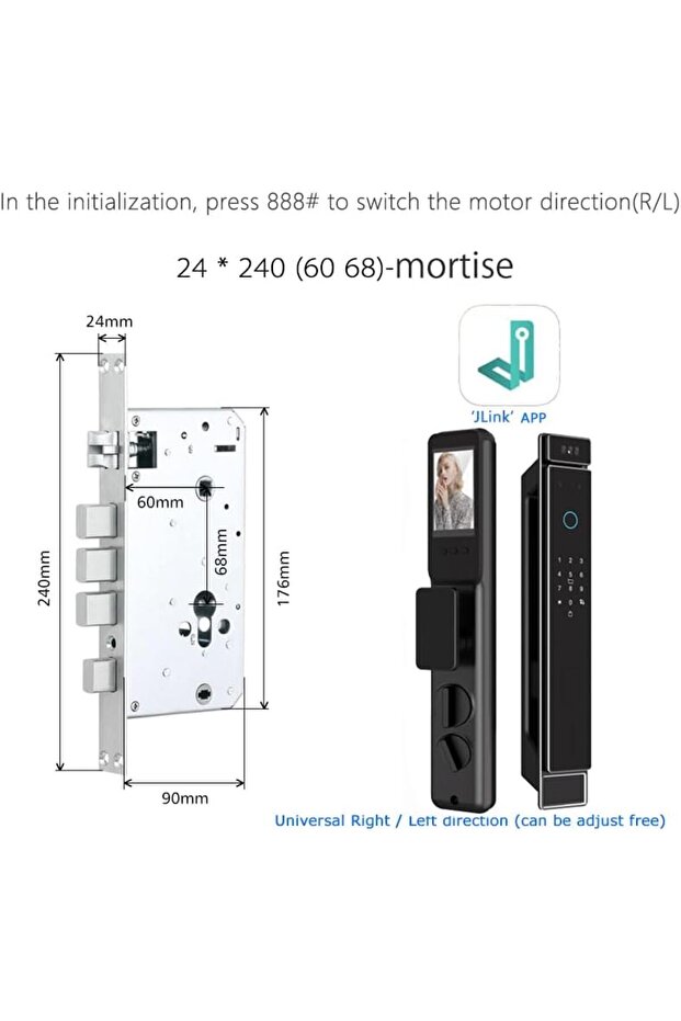 Smart Lock with Camera, 3D Facial Recognition, WiFi Video Intercom Lock, Fingerprint Smart - 8