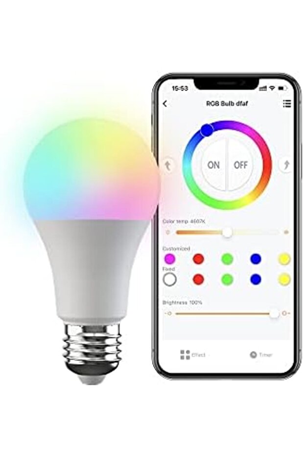 BLE Mesh Smart Bulb LB4E27, Color Changing with Music Sync, A60/E27/9W/800LM, FastCon and - 1