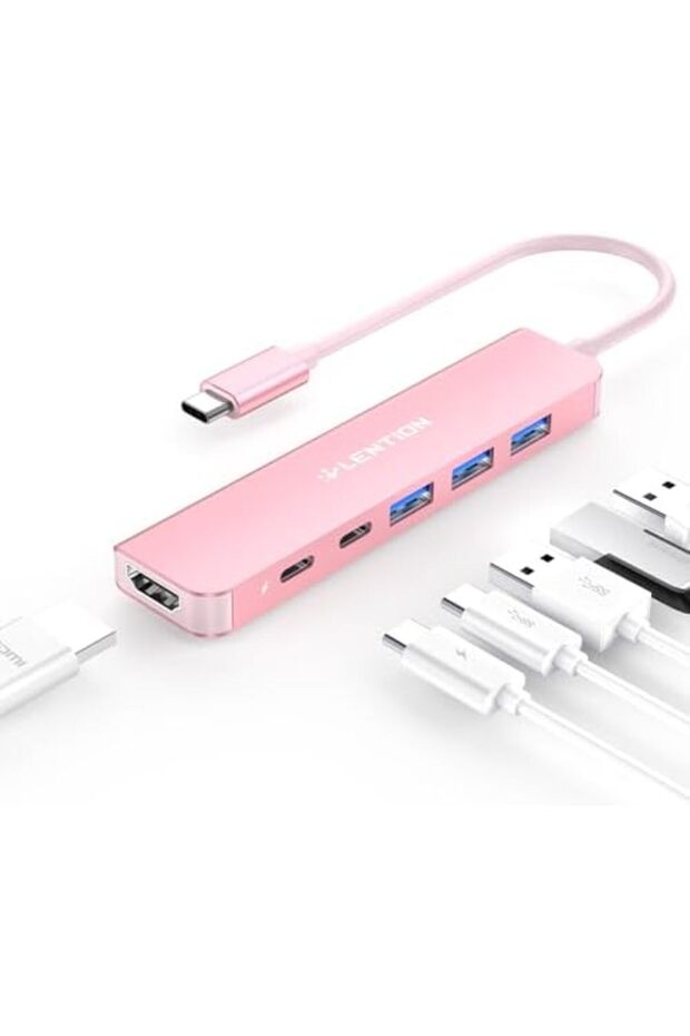 USB C Hub, 6 in 1 USB C to USB Adapter - 2