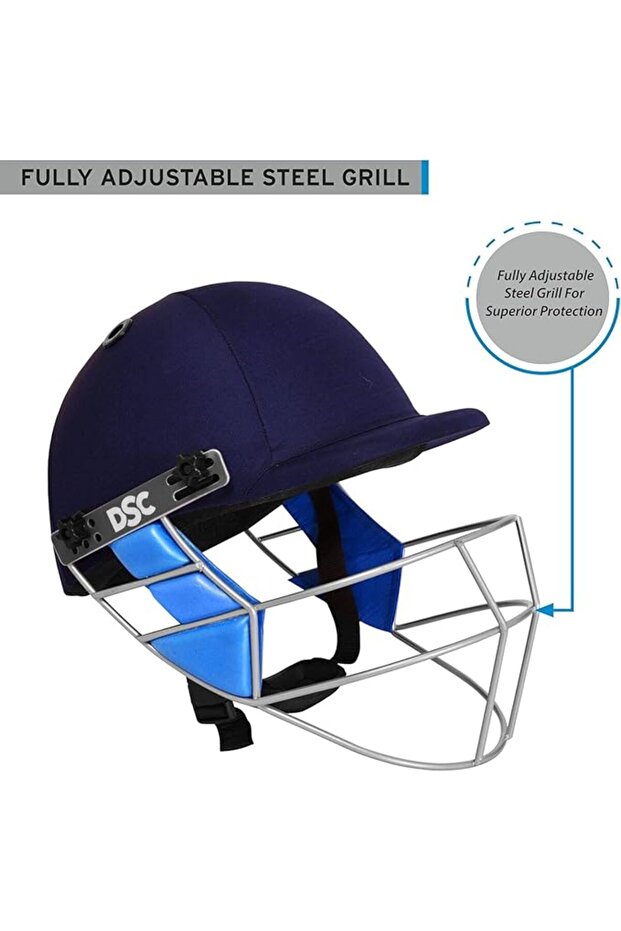خوذة حارس الكريكيت متوسطة الحجم (بحرية) - 5