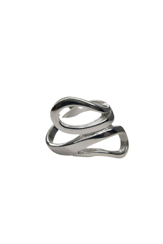 Ring, Silver, 925 Silver Double Snake M 58