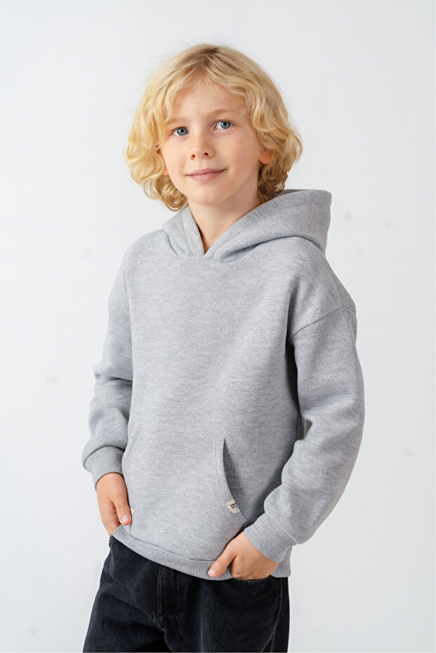 ملابس رياضية شتوية أساسية سميكة بثلاث خيوط للأولاد من Ak5315 - 1