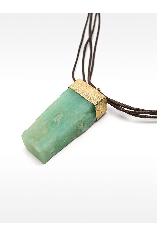 Taş Uçlu Kordon Kolye - 2