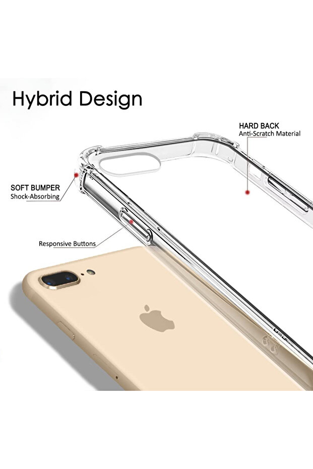 Husa iPhone 7 Plus Shockproof Clear Silicone, transparenta - 3