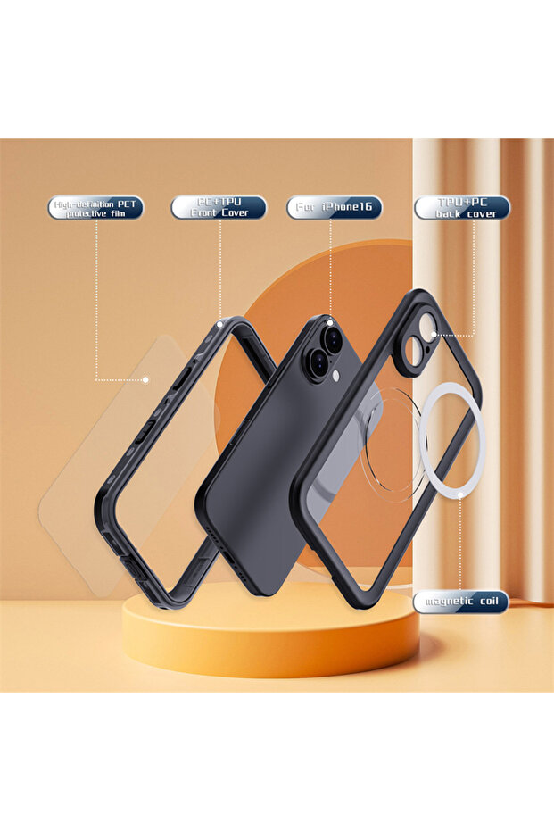 iPhone 16 Waterproof IP68 Case, Black - 3