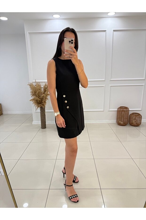 Düğmeli Elbise - 2