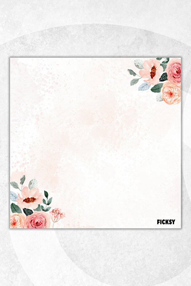 مفكرة زهور - مقاس 9*9 سم - 50 ورقة - مفكرة - مذكرة - ورق ملاحظات - قائمة المهام - دفتر ملاحظات - 1