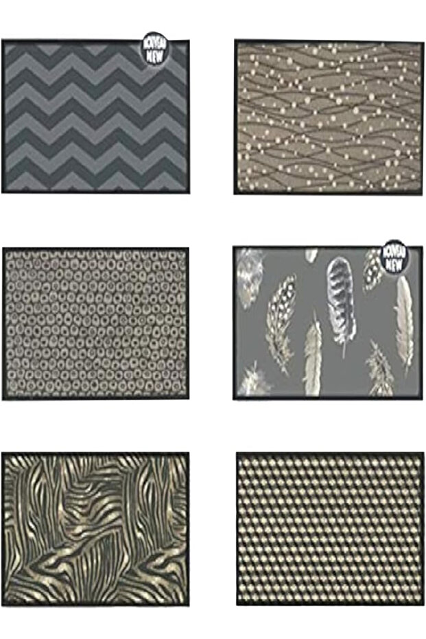 Polyamide Printed Mat with Vinyl Backing, 60 x 90 cm, Multi-Colour, One Piece