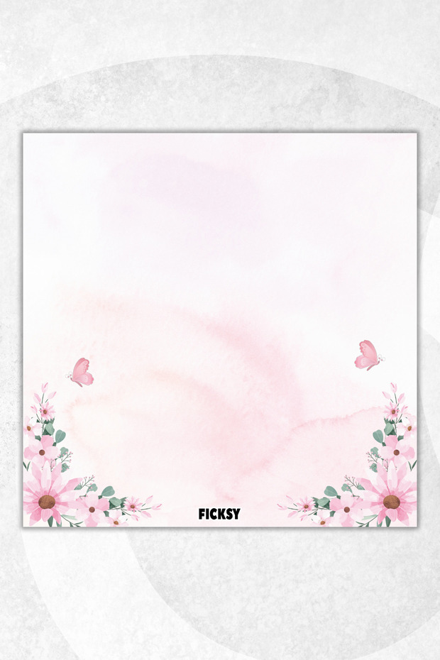 Flower Memo Pad - 9*9 cm Size - 50 Sheets - Notepad - Memopad - Note Paper - to Do List - Notebook - 1