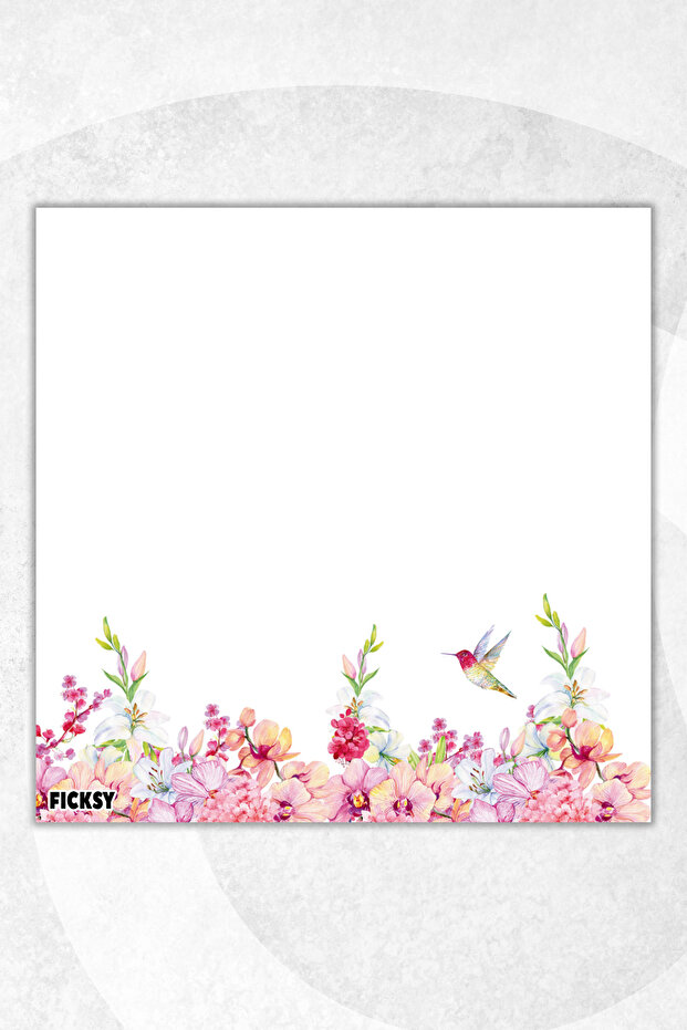 Flower Memo Pad - 9*9 cm Size - 50 Sheets - Notepad - Memopad - Note Paper - to Do List - Notebook - 1