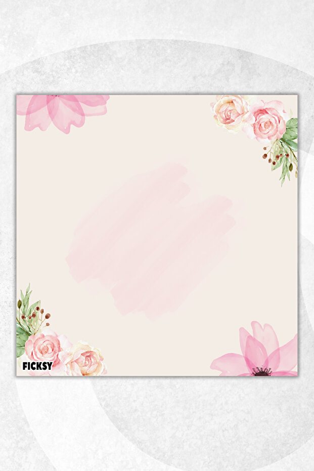 Flower Memo Pad - 9*9 cm Size - 50 Sheets - Notepad - Memopad - Note Paper - to Do List - Notebook - 1