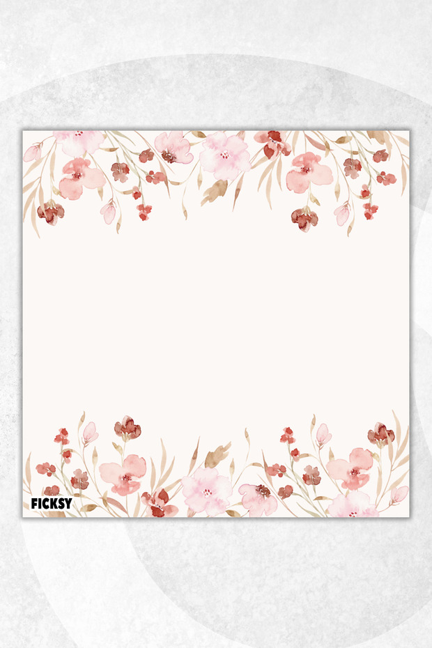 Flower Memo Pad - 9*9 cm Size - 50 Sheets - Notepad - Memopad - Note Paper - to Do List - Notebook - 1
