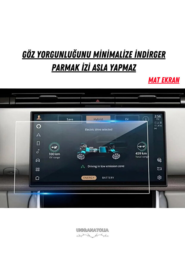 Range Rover 2025 Evoque Navigation and Multimedia Compatible Matte Screen Protector - 2