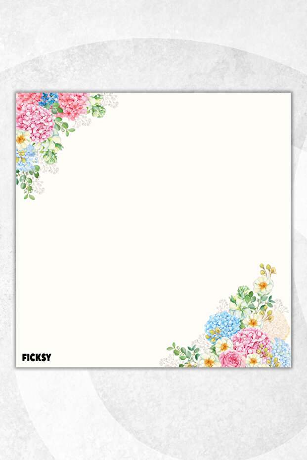 Flower Memo Pad - 9*9 cm Size - 50 Sheets - Notepad - Memopad - Note Paper - to Do List - Notebook - 1