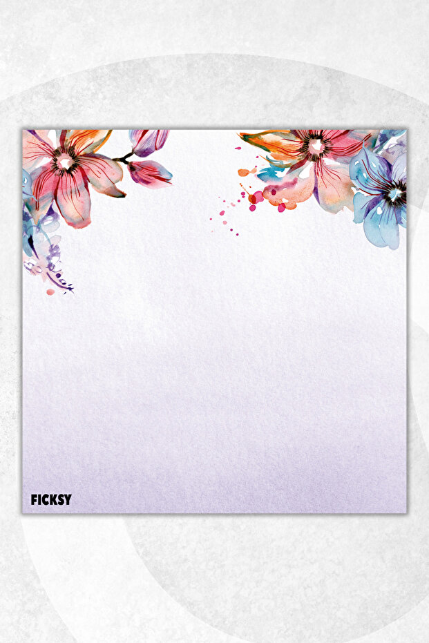Flower Memo Pad - 9*9 cm Size - 50 Sheets - Notepad - Memopad - Note Paper - to Do List - Notebook - 1