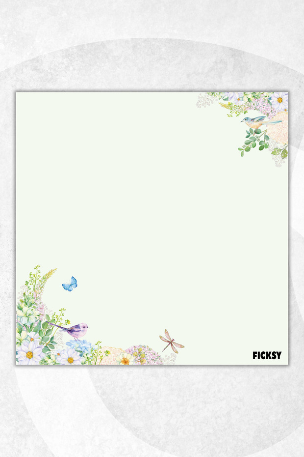 Flower Memo Pad - 9*9 cm Size - 50 Sheets - Notepad - Memopad - Note Paper - to Do List - Notebook - 1