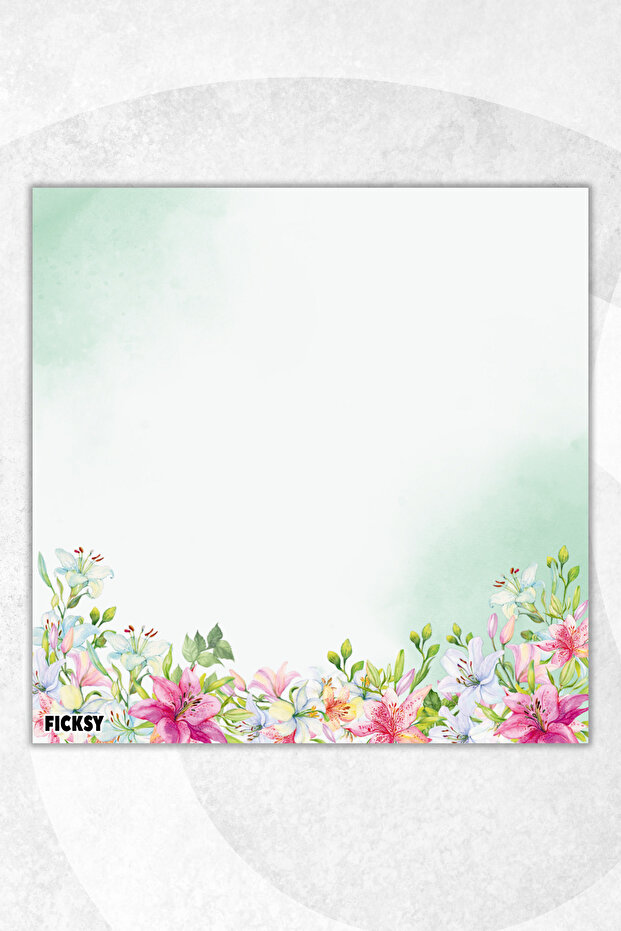 Flower Memo Pad - 9*9 cm Size - 50 Sheets - Notepad - Memopad - Note Paper - to Do List - Notebook - 1