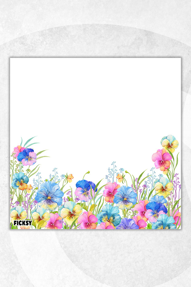 Flower Memo Pad - 9*9 cm Size - 50 Sheets - Notepad - Memopad - Note Paper - to Do List - Notebook - 1