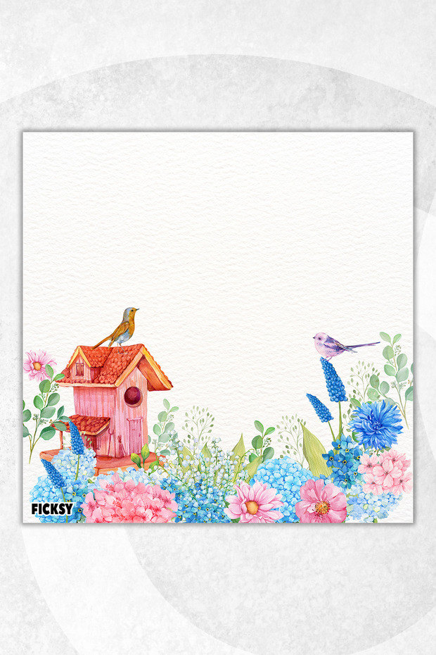 Flower Memo Pad - 9*9 cm Size - 50 Sheets - Notepad - Memopad - Note Paper - to Do List - Notebook - 1