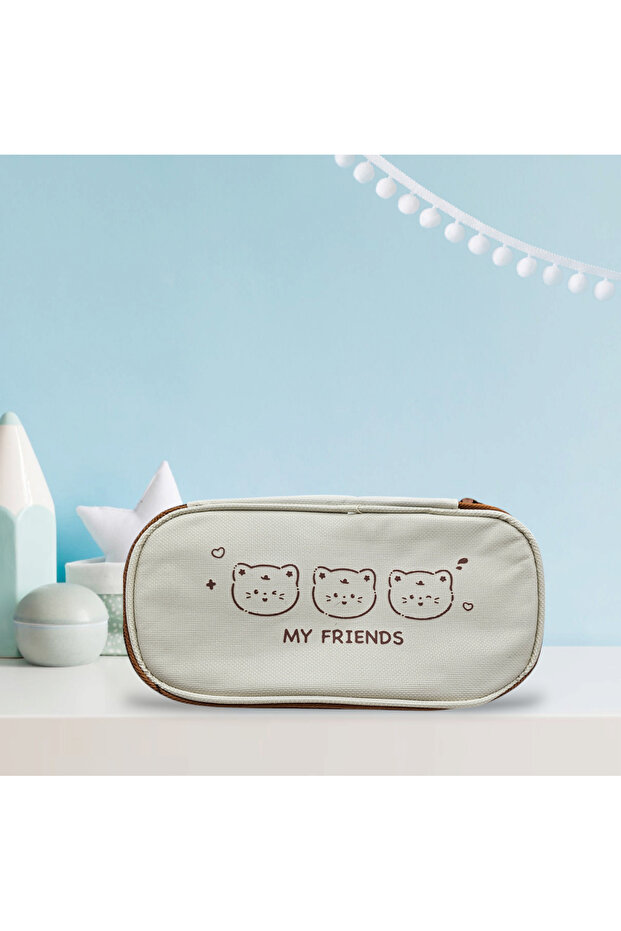 Cute Cat-Themed Adorable High-Quality Pen Holder Wallet Pencil Case Preschool Cute Gift
