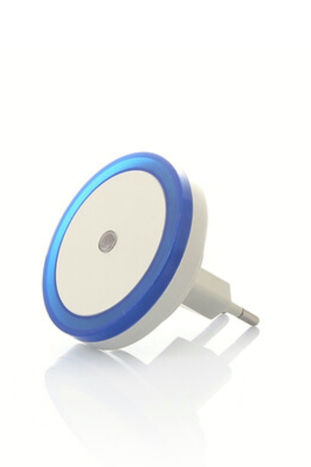 Blue Light Circle Type Night Light with Sensor That Turns on at Night and Off at Day