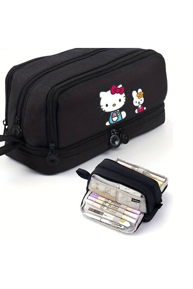 4-Compartment Large Capacity Character Pencil Case Ad10656