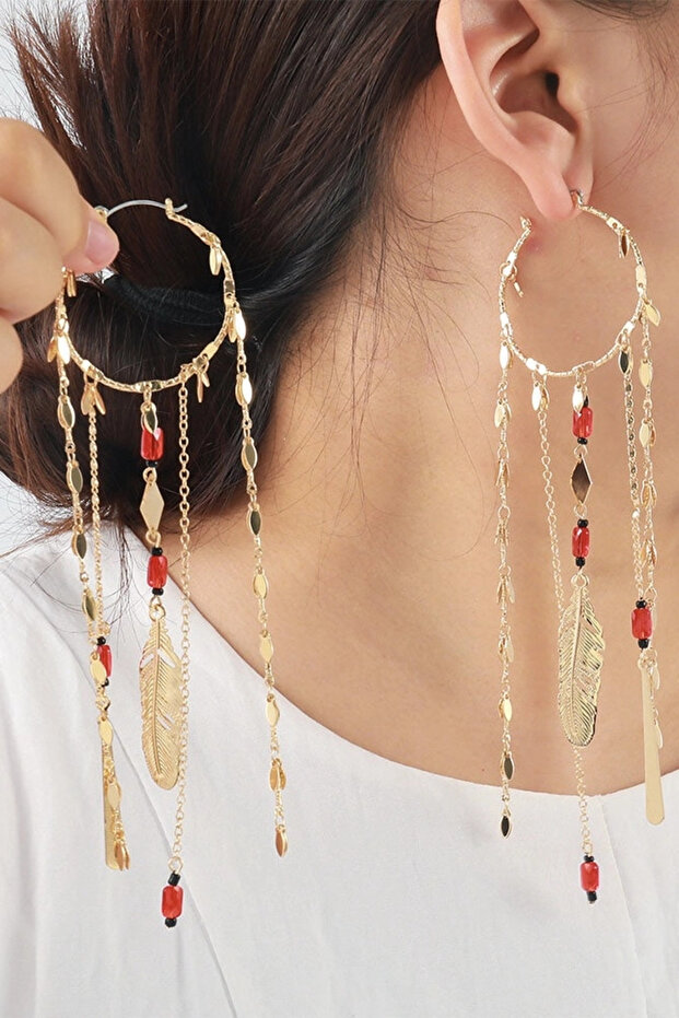 Dangle Leaf Earrings - 3