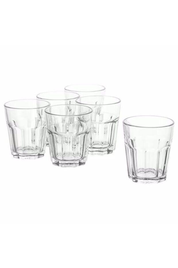 6 Pieces Glass Water Glasses Set 27 Cl Height: 10 cm