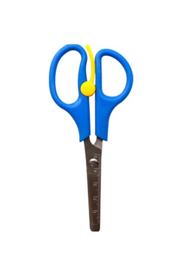 Student Scissors with Spring Ruler - Easy to Use & Easy to Measure - 1