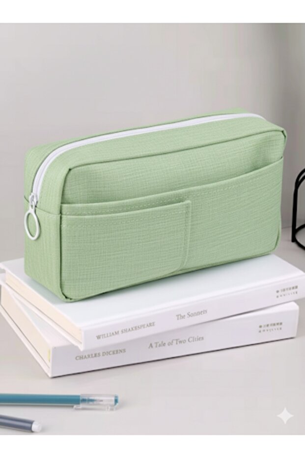 Large-Capacity Canvas Wallet Pen Holder, Ideal Gift Pen Holder with Simple Design and Quality Fabric