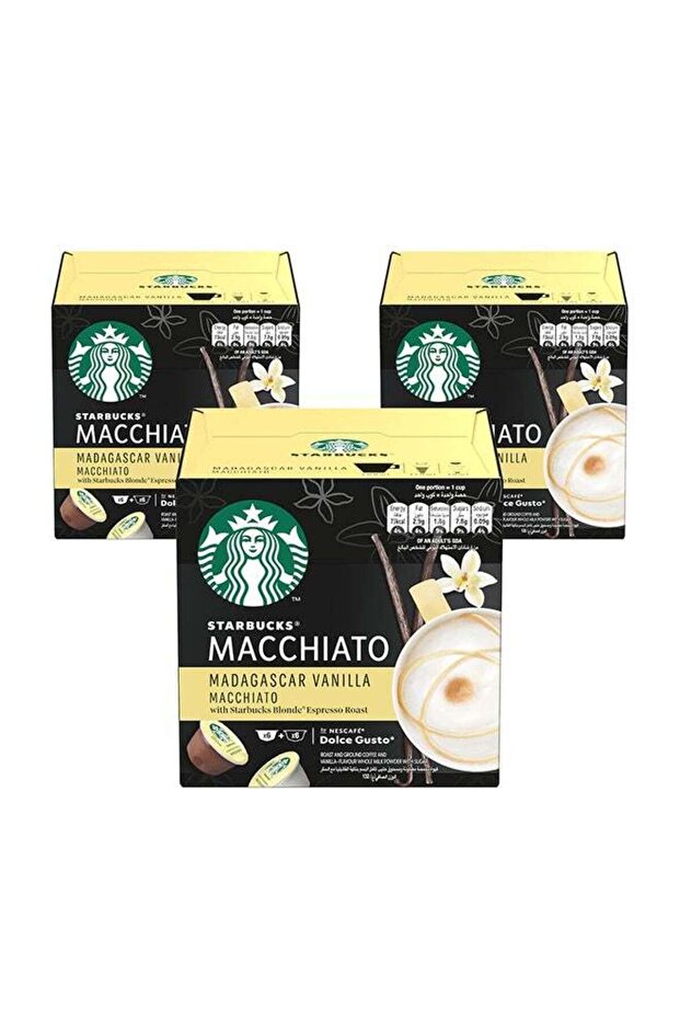 Dolce Gusto Madagascar Vanilla Macchiato 132grams Pack of 3