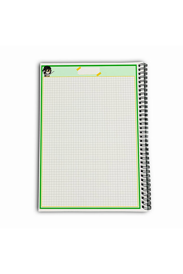 Demon Slayer Obanai Checkered A4 School Notebook 72 Sheets Model 1 - 6