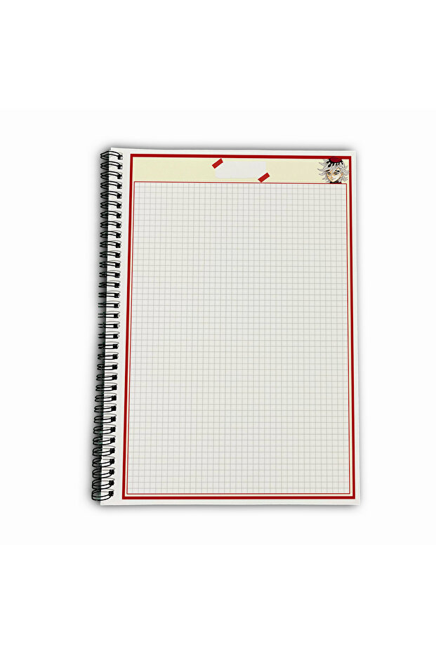 Demon Slayer Doma Kareli A4 School Notebook 72 Sheets Model 1 - 5