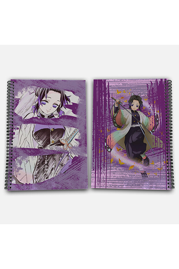 Demon Slayer Shinobu Checkered A4 School Notebook 72 Sheets Model 2 - 1