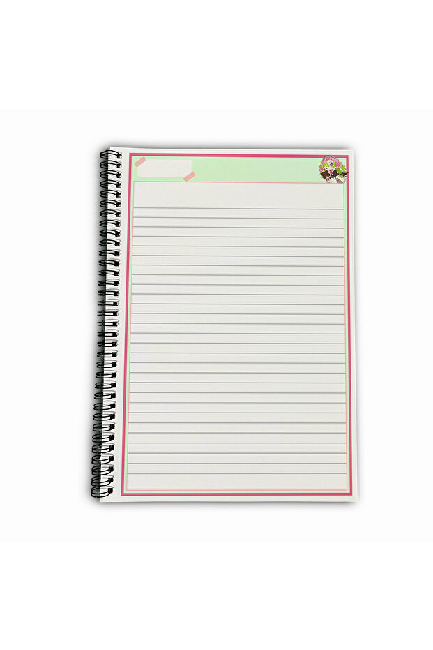 Demon Slayer Mitsuri Striped A4 School Notebook 72 Sheets Model 1 - 5