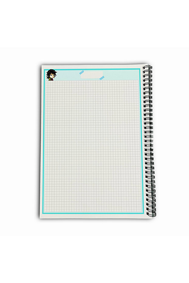 Demon Slayer Giyu Checkered A4 School Notebook 72 Sheets Model 2 - 6