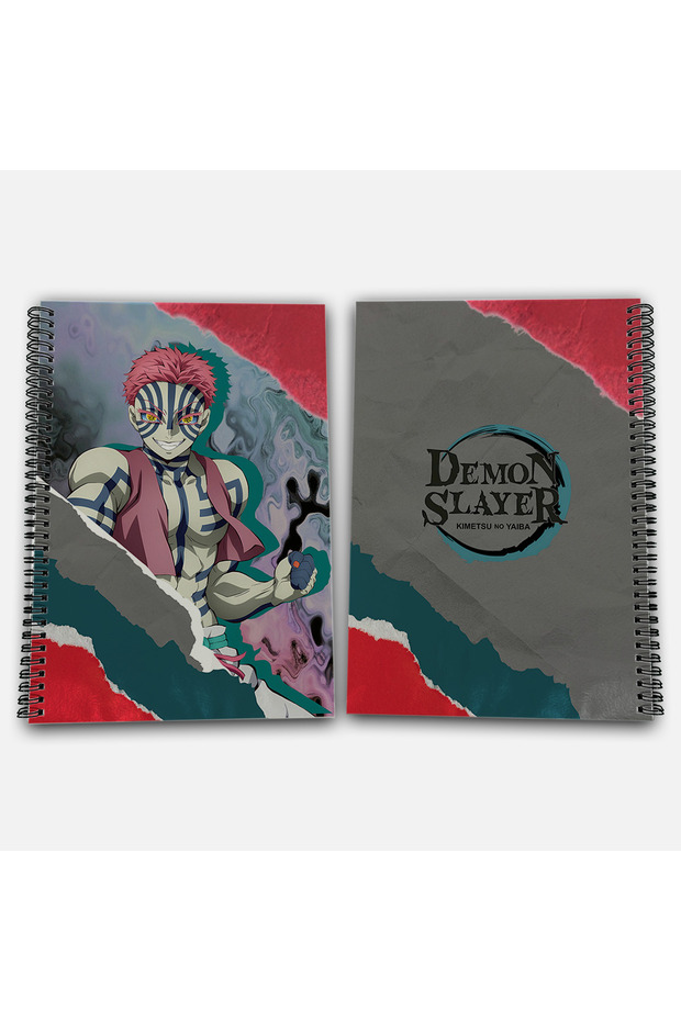 Demon Slayer Akaza Unlined A4 School Notebook 72 Sheets Model 1 - 1