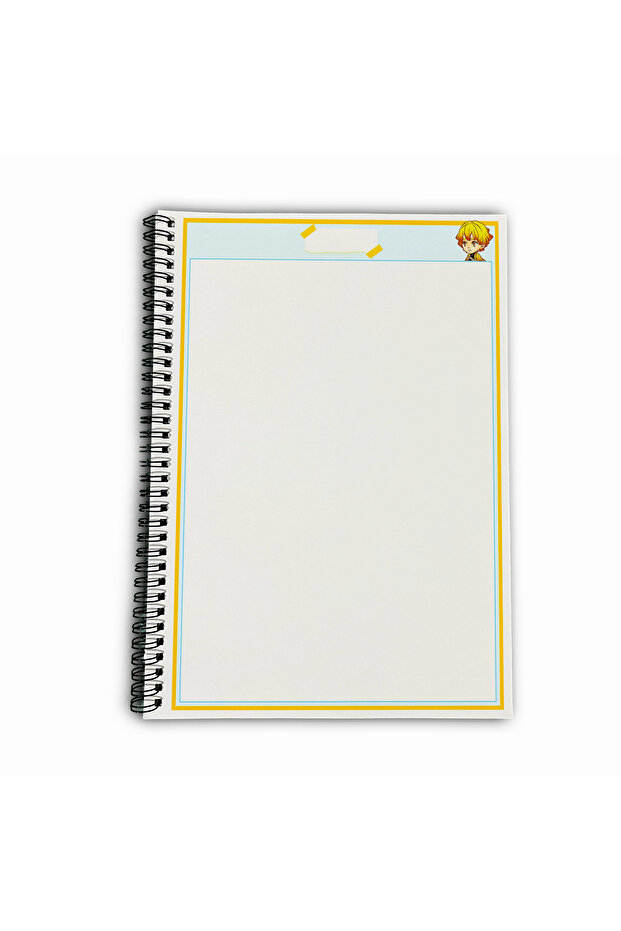 Demon Slayer Zenitsu Unlined A4 School Notebook 72 Sheets Model 2 - 5