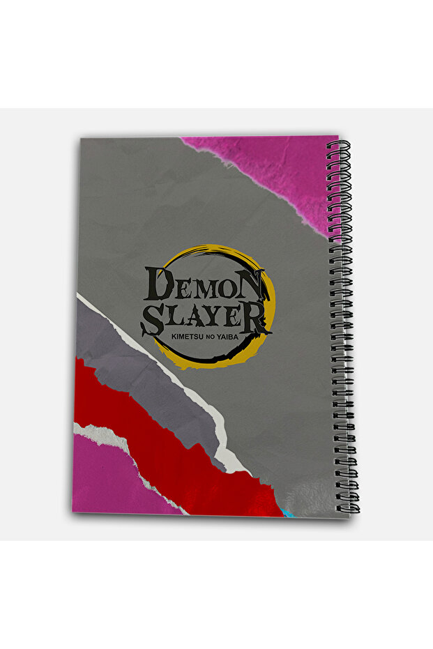 Demon Slayer Doma Kareli A4 School Notebook 72 Sheets Model 1 - 3