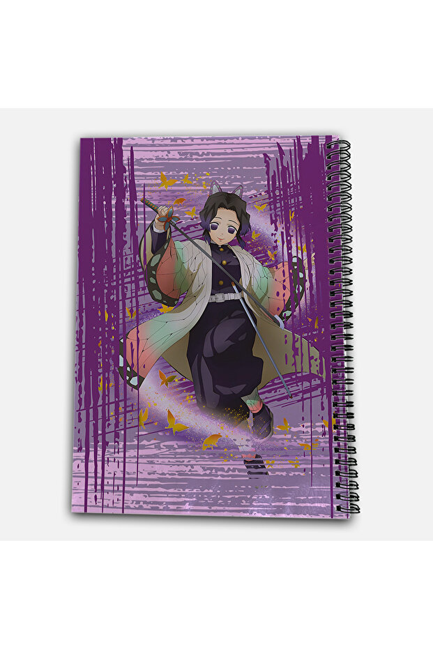 Demon Slayer Shinobu Checkered A4 School Notebook 72 Sheets Model 2 - 3