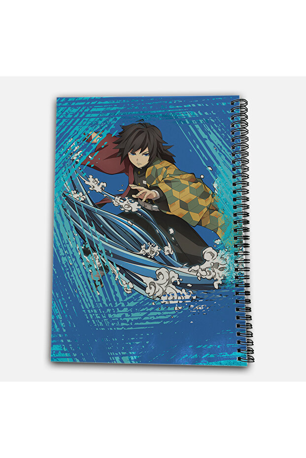 Demon Slayer Giyu Checkered A4 School Notebook 72 Sheets Model 2 - 3