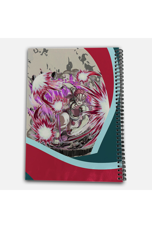 Demon Slayer Akaza Unlined A4 School Notebook 72 Sheets Model 3 - 3