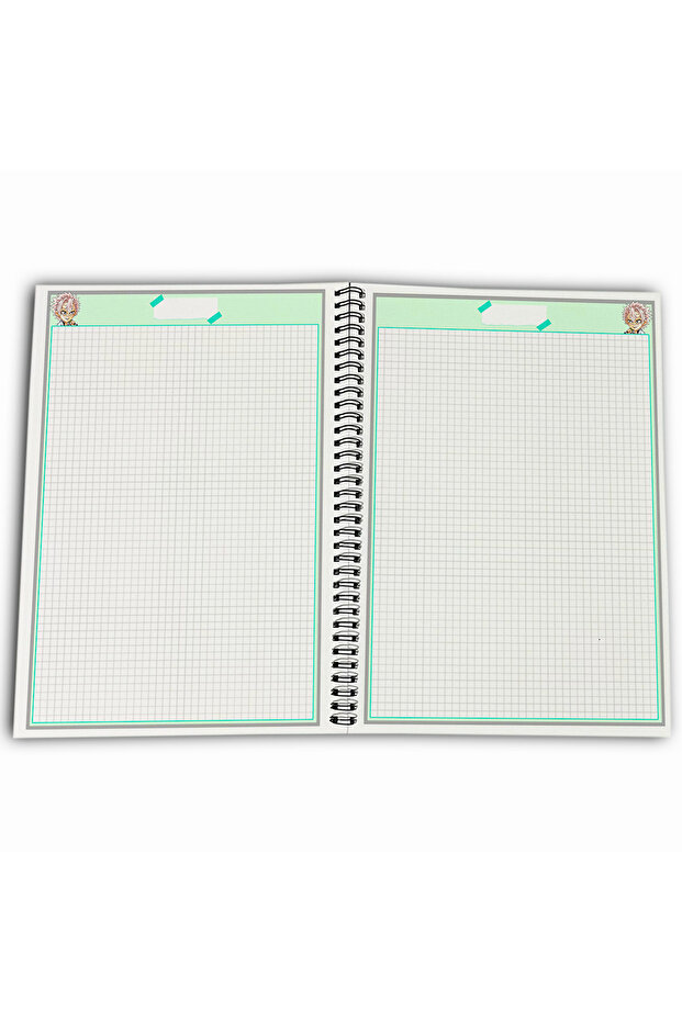 Demon Slayer Sanemi Checkered A4 School Notebook 72 Sheets Model 1 - 4
